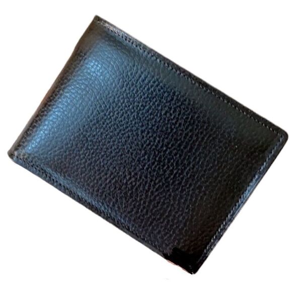 Vintage 60s Water Buffalo black Leather Wallet NIB - Picture 3 of 12